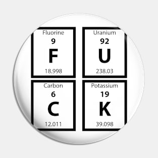 Fuck! in Chemical Symbols Pin