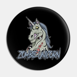 Zombie Unicorn Halloween Pin