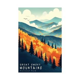 Great Smoky Mountains national park travel poster T-Shirt