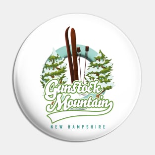 Gunstock Mountain ski logo Pin