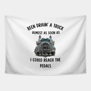 Truck Trucking Country Road Farmer Agriculture Vintage Tapestry