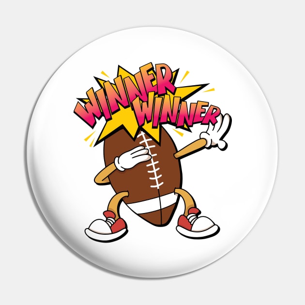 Fantasy League Champ - Fantasy Football Winner Winner Pin by Graphic Duster