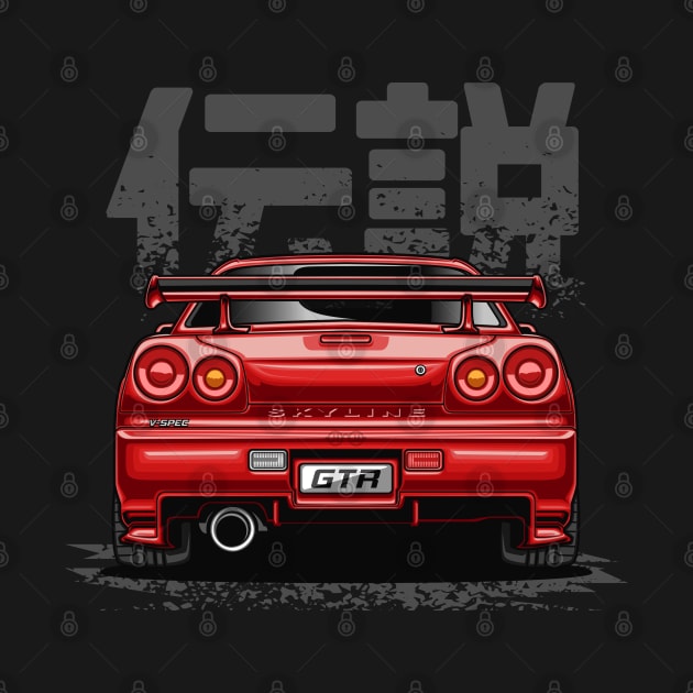 Monster Skyline GTR R34 (Candy Red) by Jiooji Project