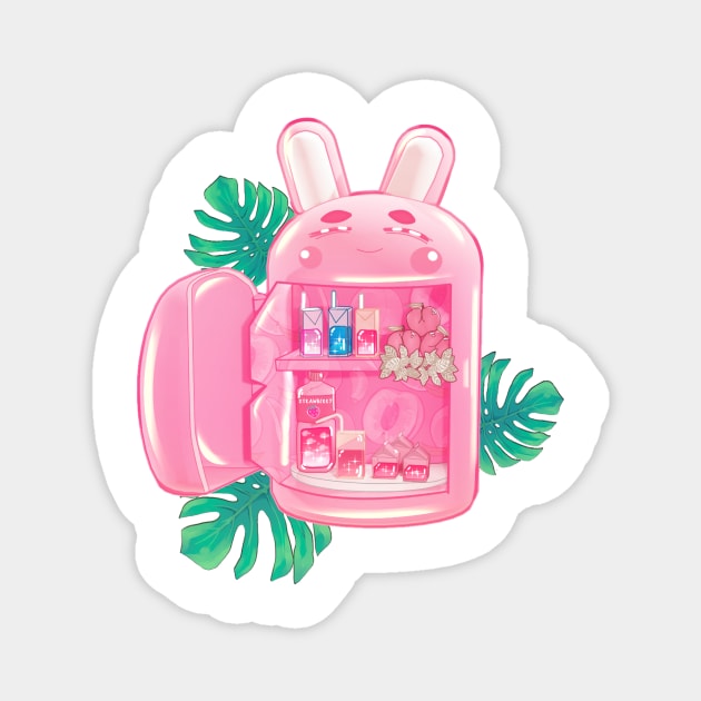 Bunny Juice Cooler Magnet by VelvepeachShop