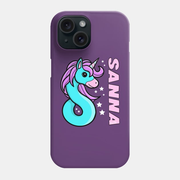 Sanna Unicorn Phone Case by Sketchy