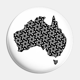 Australia Outline With Pattern - Australian aboriginal art Pin