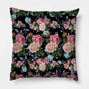 Blooming Roses in The Midnight Pillow