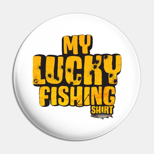 My Lucky Fishing Costume - Freshwater Fish Bass Pin by PinkyTree