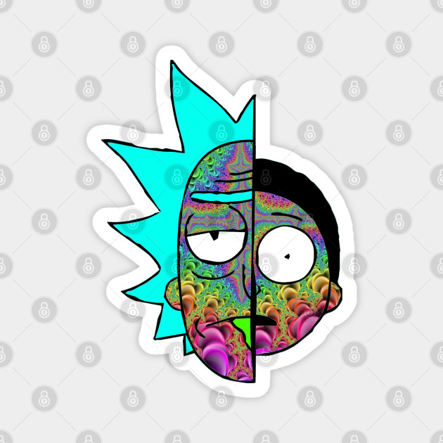 Psychedelic Rick And Morty Halves Rick And Morty Magnet Teepublic Au You will get the best rick and morty sty psychedelic rick and morty halves