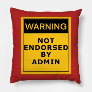 warning Pillow