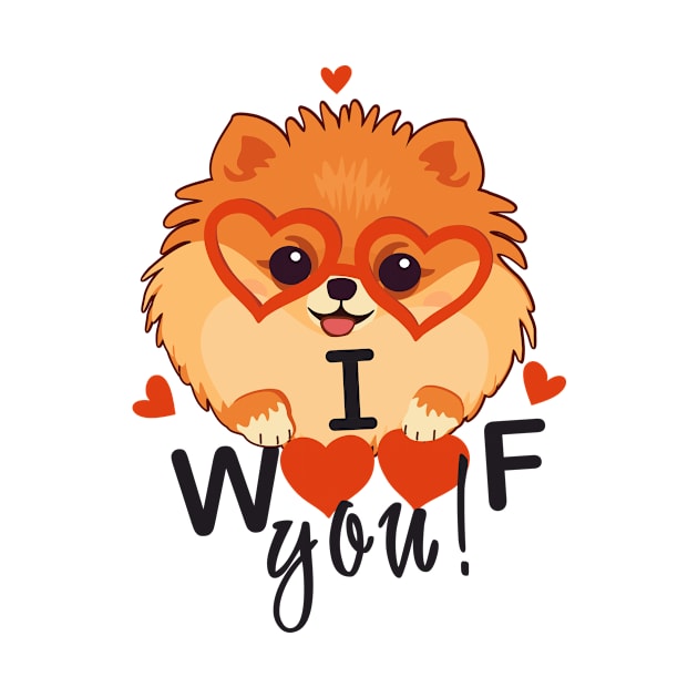 Pomeranian woof you by cartoon.animal