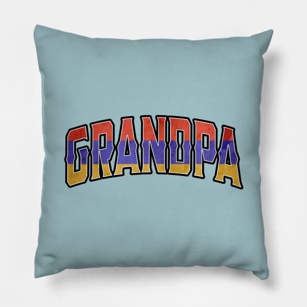 Grandpa Armenian Vintage Heritage DNA Flag Pillow by Just Rep It!!
