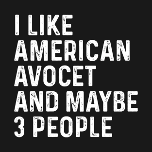 I Like American Avocet And Maybe 3 People Birds Lover Funny Gift T-Shirt