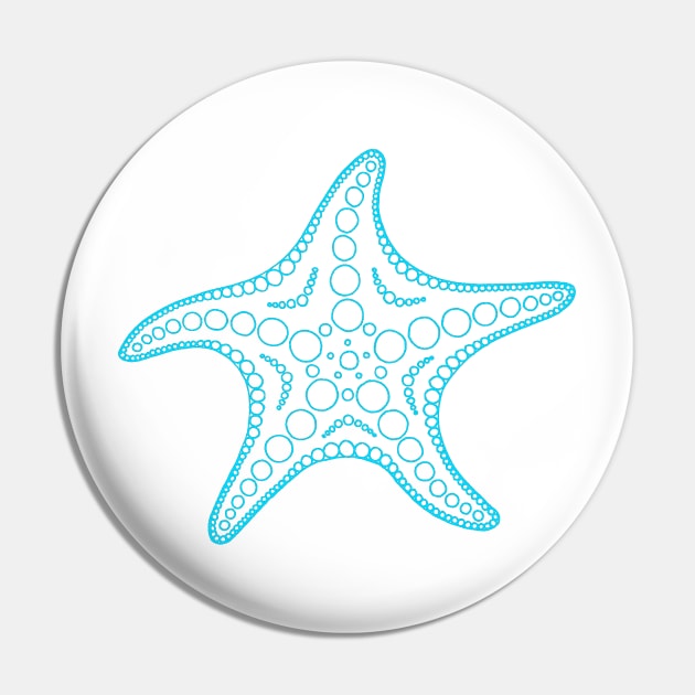 Starfish (blue/white) Pin by calenbundalas