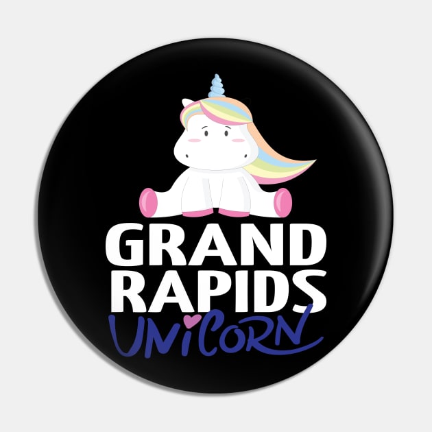 Grand Rapids Unicorn Pin by ProjectX23Red