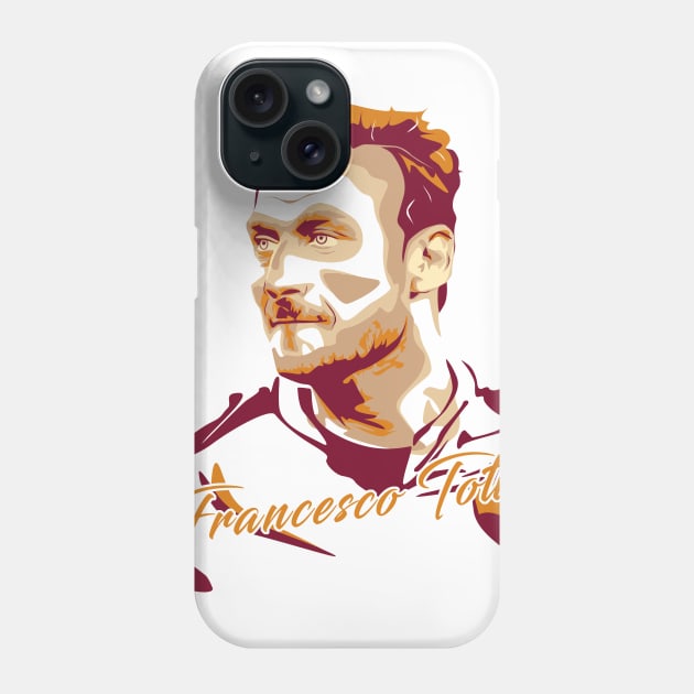 Francecso Totti Vector Phone Case by CryptoTextile