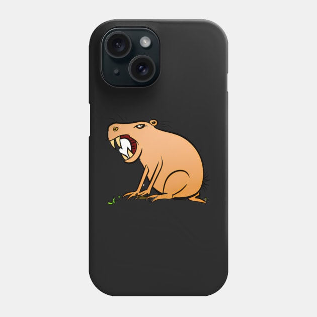 Angry Capybara Cartoon Phone Case by Shadowbyte91