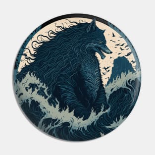 Werewolf in the Japanese ocean Pin