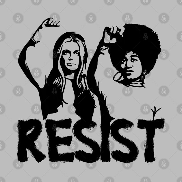 Gloria Steinem and Angela Davis Portrait by Slightly Unhinged