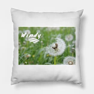 WINDY TEXT DESIGN Pillow