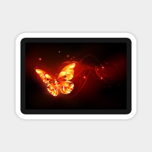 Flying Fire Butterfly Magnet