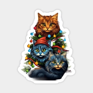 Cat Christmas Tree Magnet