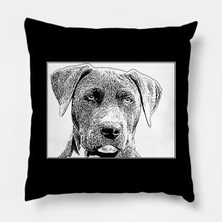 Pit Bull Stamp Pillow