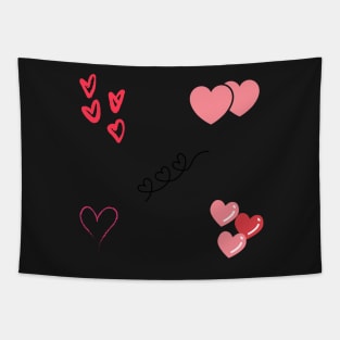 Assortment of Hearts Valentine's Day Sticker Pack Tapestry