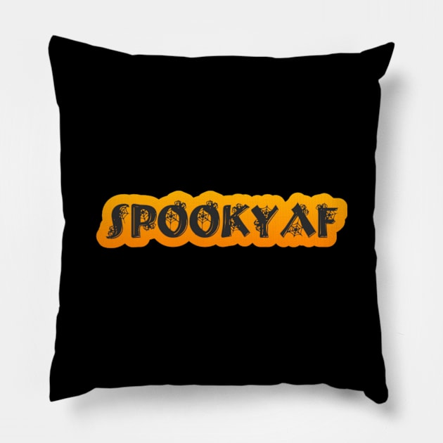 Spooky AF Pillow by MemeJab
