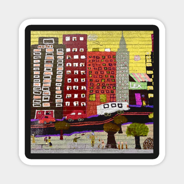 Children's NYC Wall #1c Magnet by markross