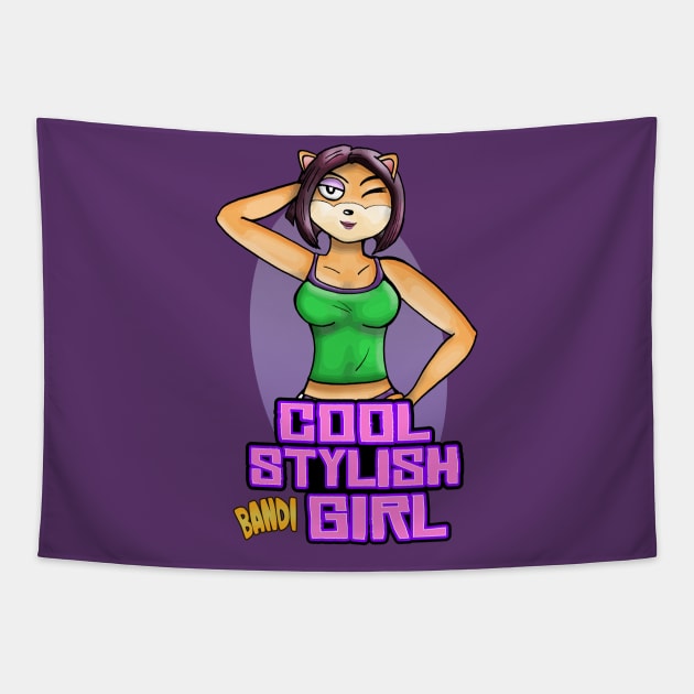 Liz Cool Stylish Bandigirl Tapestry by WarioPunk