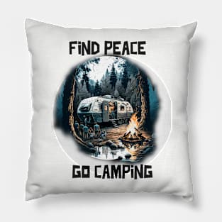 find peace go camping Pillow