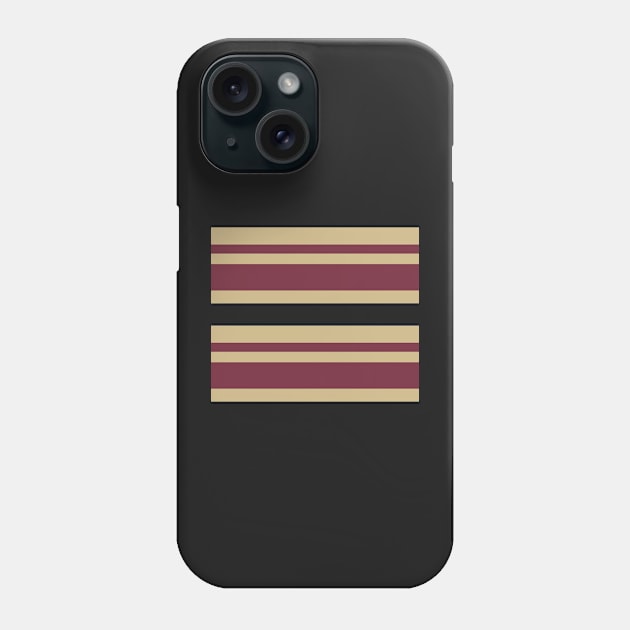 MAROON AND GOLD RETRO VINTAGE STRIPE PATTERN | COOL TONE PALETTE Phone Case by KathyNoNoise