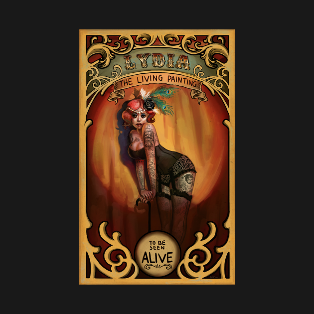 Lydia the Tattooed Lady Circus TShirt TeePublic
