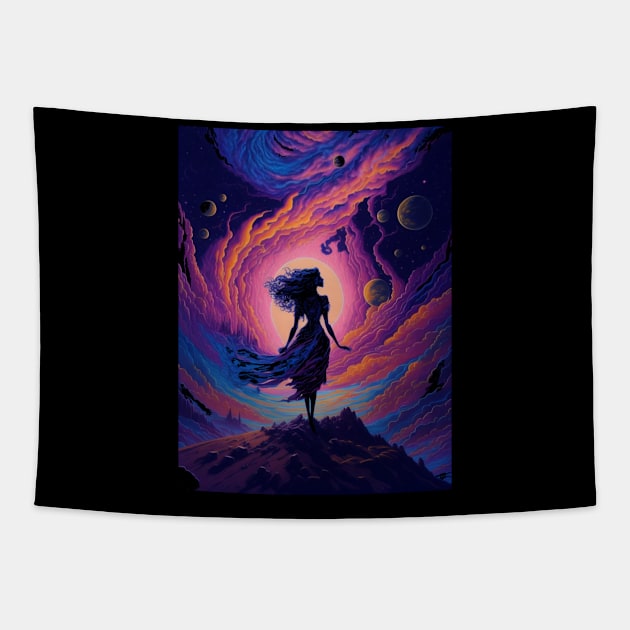 MY CREEPY DREAMS Tapestry by HTA DESIGNS