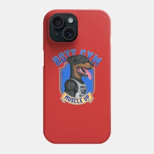 Cute Rottie with blue Rott gym muscle up Phone Case