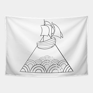 Floating Trade Ship Tapestry