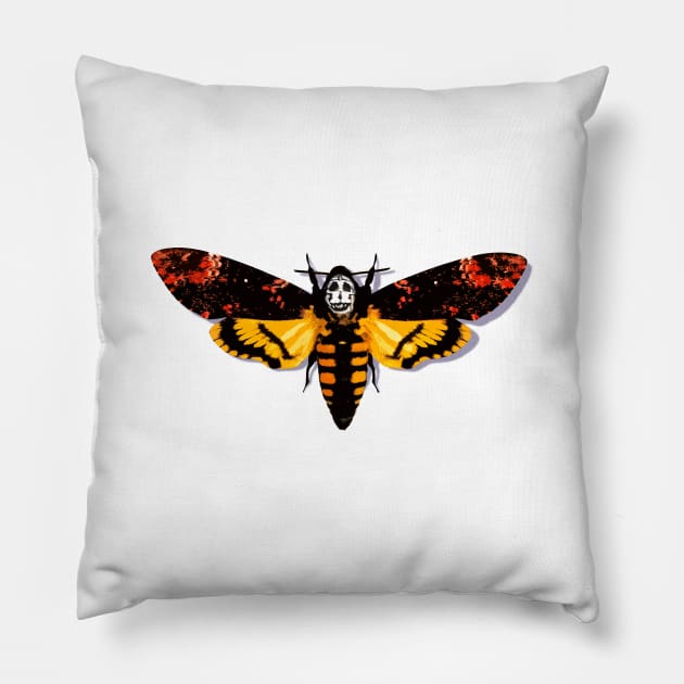 Death's Head Moth Pillow by Artizan