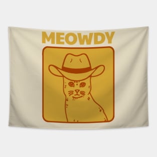 Meowdy - Funny Cat Tapestry