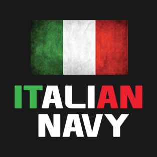 the italian navy Design with Italy Flag T-Shirt