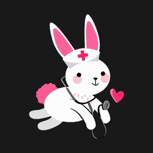 Bunny Nurse Happy Easter T-shirt T-Shirt