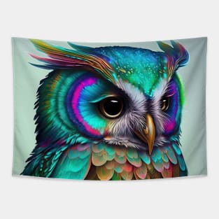 Psychedelic Owl - Awesome Owl #1 Tapestry