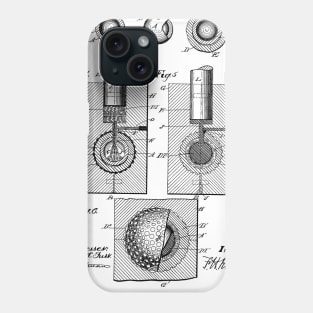 Golf Ball Vintage Patent Hand Drawing Phone Case