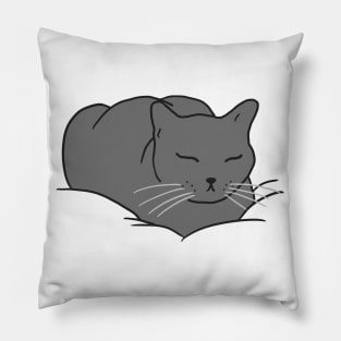 Loaf of Cat - Gray Pillow