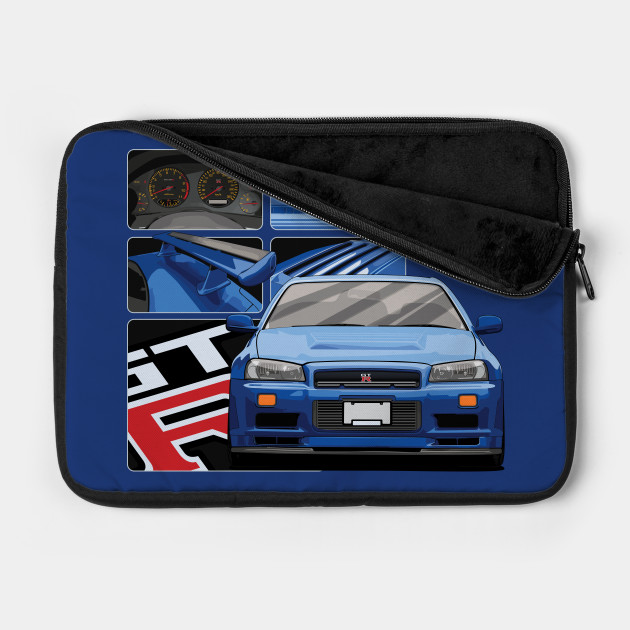 Nissan Skyline Gtr R34 Drawing Vector Skyline R34 Laptop Case Teepublic