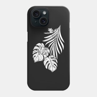 Minimalistic Continuous Line Tropical Frogs Phone Case