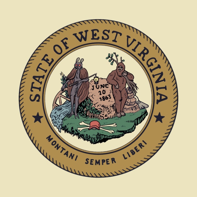 Cryptid State Seal of West Virginia by Ballyraven