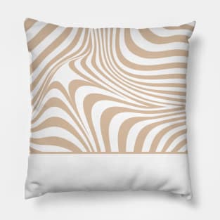 Pattern beige and white wavy Pillow