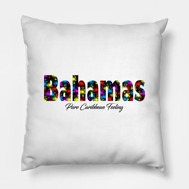 Bahamas T-shirt Pure Caribbean feeling vecation tee Pillow by Jakavonis