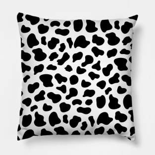 Beautiful Black and White Cow Pattern Animal Print Pillow